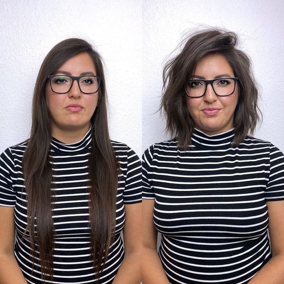 15 Before & After's of Medium Haircuts to Look Younger